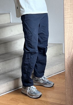 Vintage NIKE Pants Cargo Track Trekking Trousers 90s Blue