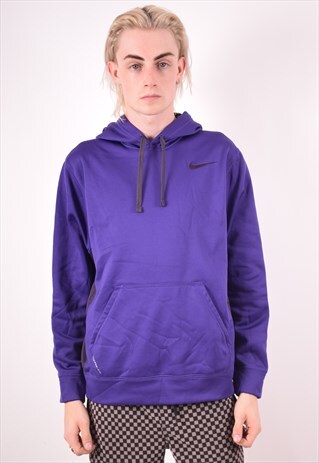 NIKE MENS VINTAGE HOODIE JUMPER MEDIUM PURPLE 90S