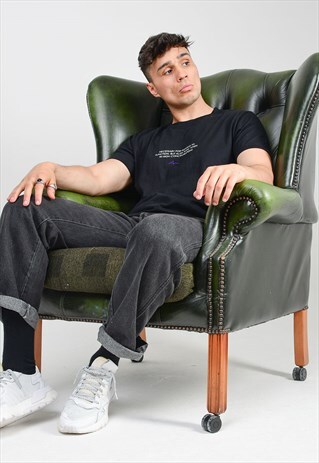 BLACK "NECESSARY FOR HUMANS TO FUNCTION" SLOGAN T-SHIRT