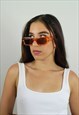 Y2K ORANGE SUNGLASSES IN SQUARE SHAPE
