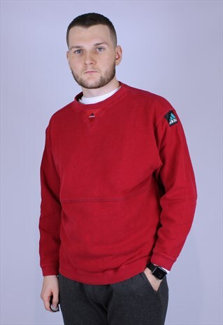 ADIDAS VINTAGE SWEATSHIRTS MEN RARE RED