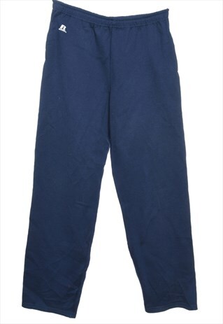 BEYOND RETRO VINTAGE NAVY RUSSELL ATHLETIC TRACK PANTS - W34