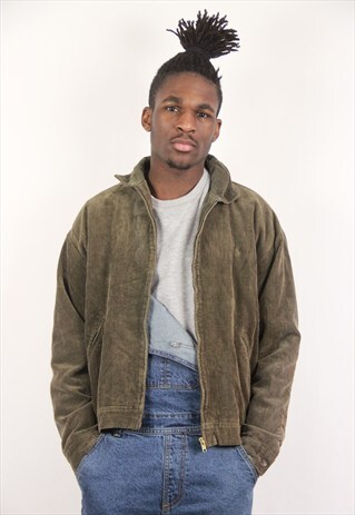 VINTAGE POLO RALPH LAUREN CORD GREEN JACKET