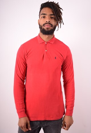 POLO RALPH LAUREN MENS VINTAGE POLO SHIRT MEDIUM 90S