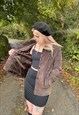 VINTAGE 90S BROWN GENUINE LEATHER TRENCH COAT