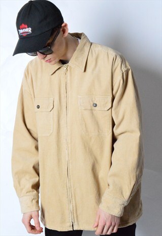 VINTAGE 90S BEIGE CAMEL CORDUROY JACKET