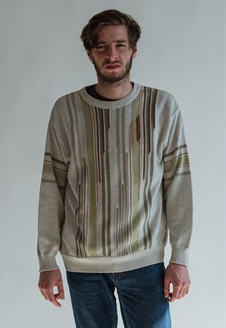 VINTAGE 80S FUNKY JUMPER IN STRIPE