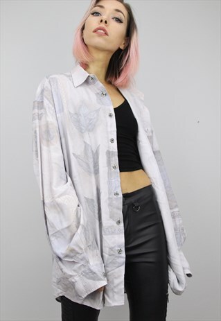 VINTAGE 80S/90S OVERSIZED PATTERNED SHIRT
