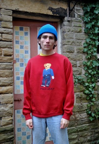 RARE DEADSTOCK VINTAGE 90S POLO BEAR RALPH LAUREN SWEATSHIRT