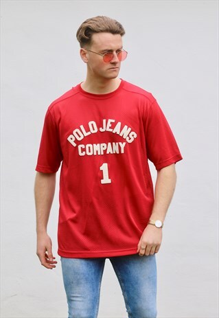 RALPH LAUREN POLO JEANS CO USA FLAGSHIP JERSEY T-SHIRT