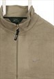 VINTAGE 90'S WOOLRICH VESTS FLEECE GILET KHAKI GREEN XLARGE