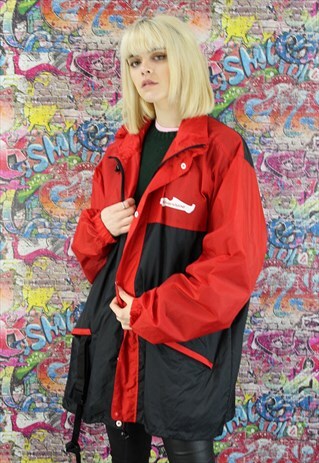 VINTAGE 90S SHELL JACKET/WINDBREAKER. UNISEX SPORTSWEAR.