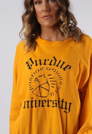 SWEATSHIRT JUMPER OVERSIZED UNIVERSITY PRINT UK 18 (KI5A)