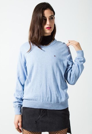 ON SALE VINTAGE 80S TOMMY HILFIGER KNITWEAR JUMPER / S0413