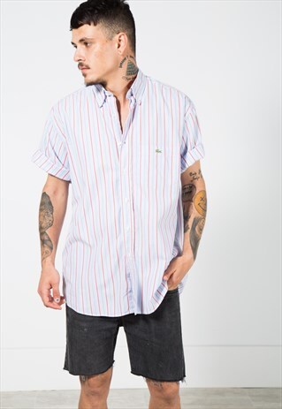 VINTAGE 80S LACOSTE SHORT SLEEVE SHIRT/ S4589