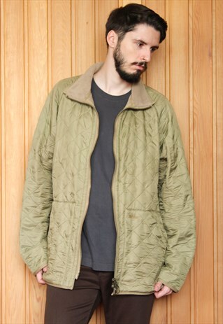 VINTAGE 1990S BEIGE BARBOUR QUILTED COAT