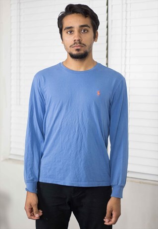 VINTAGE POLO RALPH LAUREN T-SHIRT LOGO 90S M 7.6