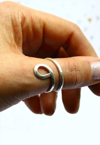 AZTEC EGYPT STYLE SNAKE RING IN STERLING SILVER