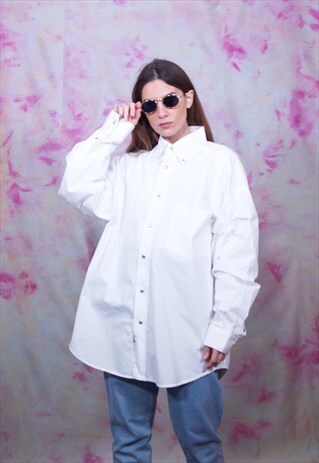 VINTAGE 90S VERSACE WHITE SHIRT