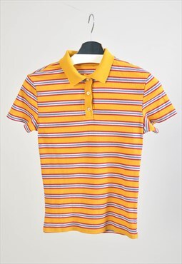 Vintage 90s polo t-shirt in yellow 