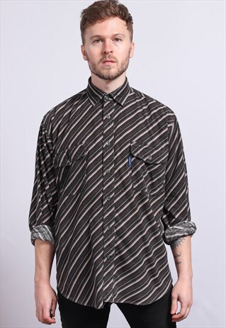 VINTAGE CORDUROY STRIPED SHIRT