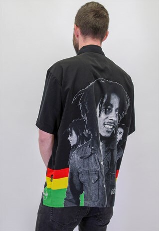 VINTAGE BOB MARLEY GRAPHIC SHIRT IN LARGE