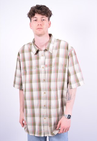 VINTAGE FJALL RAVEN SHIRT CHECK KHAKI