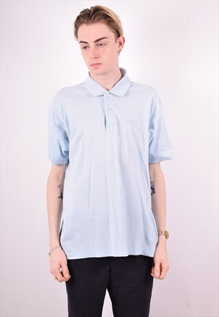 SERGIO TACCHINI MENS VINTAGE POLO SHIRT LARGE BLUE 90S
