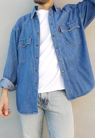 VINTAGE 90S CASUCCI DENIM SHIRT