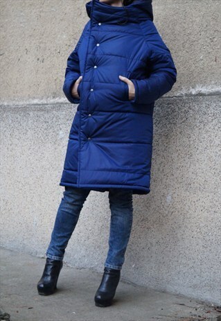 WINDPROOF JACKET LONG QUILTED EXTRA WARM WINTER F1537