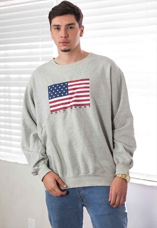 VINTAGE POLO SPORT RALPH LAUREN SWEATSHIRT JUMPER XL 17.6