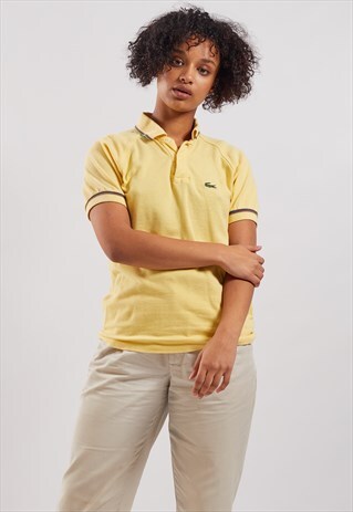 VINTAGE LACOSTE SHORT SLEEVE V-NECK TOP