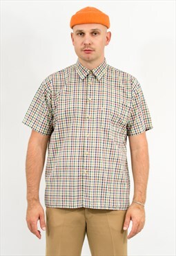 Levis plaid shirt y2k short sleeved in multi colour