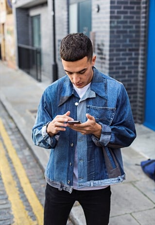 JUST HARRY REWORKED PANELLED DENIM JACKET