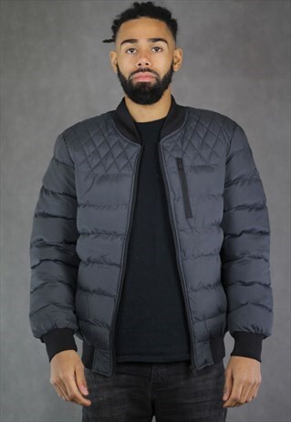 GREY BOMBER JACKET