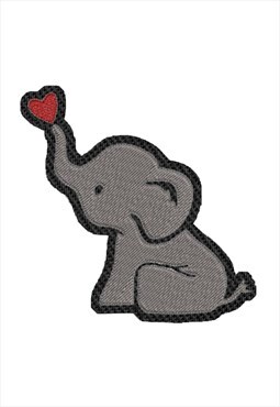 Embroidered Elephant iron on patch / sew on patches