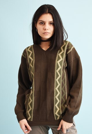 90'S RETRO SLOUCHY DADS KNIT JUMPER