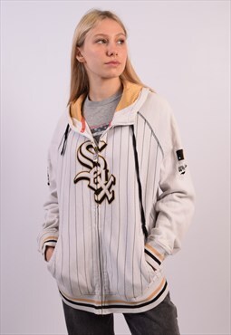 Vintage Majestic White Sox Hoodie Sweater White