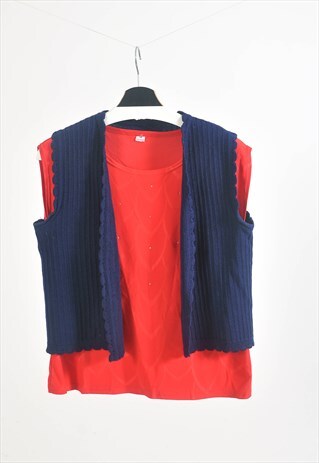 VINTAGE 90S OPEN FRONT VEST