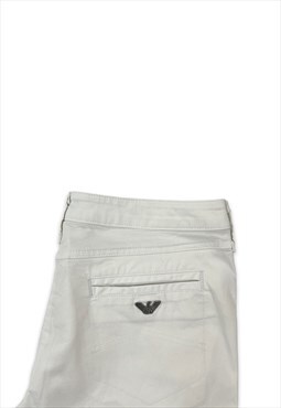 Womens Vintage armani jeans white trousers bootcut