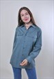 VINTAGE GREY MINIMALIST MILITARY LONG SLEEVE SHIRT 