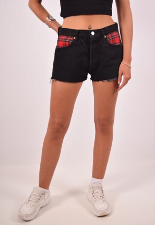 VINTAGE LEVI'S 501 DENIM SHORTS BLACK
