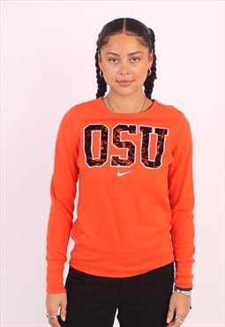 Women's Vintage Nike Orange Varsity College Sweatshirt 