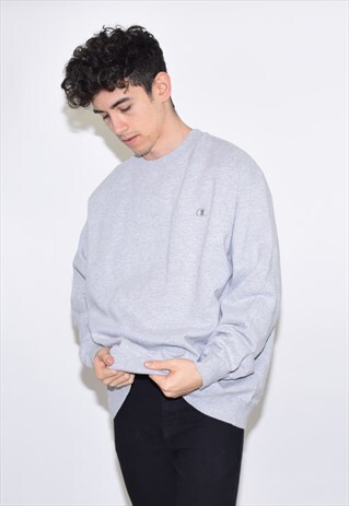 VINTAGE 90S GREY CHAMPION SWEATSHIRT JUMPER