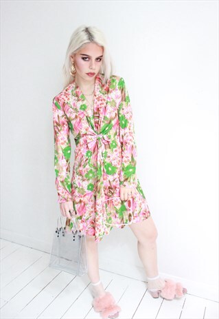 VINTAGE 60S FLORAL SUMMER DRESS