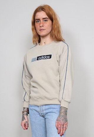 VINTAGE CLASSIC 90'S ADIDAS BEIGE SWEATSHIRT