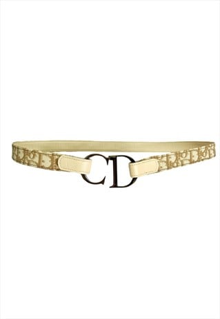 VINTAGE CHRISTIAN DIOR MONOGRAM BELT, XS