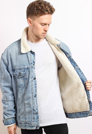 VINTAGE FLEECE LINED DENIM JACKET