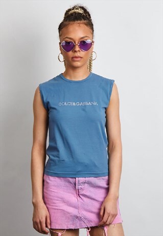 VINTAGE 90'S DOLCE & GABBANA DIAMONTE TANK TOP