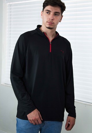 VINTAGE PUMA 1/4 ZIP JUMPER 90S L 10.2